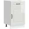 Image de vidaXL Armoire de Cuisine Kalmar Blanc Brillant Bois ingénierie, Meuble Bas d'évier, Meuble Bas de Cuisine avec tiroir, Meuble Bas de Cuisine avec Porte