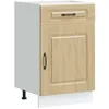 Image de vidaXL Armoire de Cuisine Kalmar chêne Sonoma Bois d'ingénierie, Meuble Bas d'évier, Meuble Bas de Cuisine avec tiroir, Meuble Bas de Cuisine avec Porte
