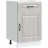 Image de vidaXL Armoire de Cuisine Kalmar Sonoma Gris Bois d'ingénierie, Meuble Bas d'évier, Meuble Bas de Cuisine avec tiroir, Meuble Bas de Cuisine avec Porte