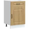 Image de vidaXL Armoire de Cuisine Kalmar chêne Artisanal Bois d'ingénierie, Meuble Bas d'évier, Meuble Bas de Cuisine avec tiroir, Meuble Bas de Cuisine avec Porte