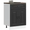 Image de vidaXL Armoire de cuisine Kalmar noir bois d'ingénierie