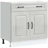 Image de vidaXL Armoire de Cuisine Kalmar Gris béton Bois d ingénierie