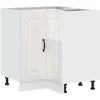 Image de vidaXL Armoire d'angle de Cuisine Kalmar Blanc Brillant, Armoire d'angle, Meuble d'évier d'angle, Meuble d'angle