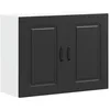 Image de vidaXL Armoire Murale de Cuisine Kalmar Noir Bois d ingénierie