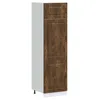 Image de vidaXL Armoire de Cuisine Kalmar chêne fumé Bois d'ingénierie, Armoire de Cuisine Blanche, Armoire de Cuisine latérale, Meuble de Cuisine autoportant