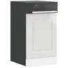 Image de vidaXL Panneau de lave-vaisselle Kalmar blanc brillant 45x1,5x67 cm