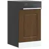 Image de vidaXL Panneau de lave-vaisselle Kalmar chêne marron 45x1,5x67 cm