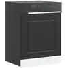 Image de vidaXL Panneau de lave-vaisselle Kalmar noir 60x1,5x67 cm