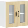 Image de vidaXL Armoire Murale de Cuisine avec Porte vitrée Kalmar en Bois d'ingénierie chêne Sonoma