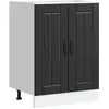 Image de vidaXL Meuble de base de lavabo Lucca noir bois d'ingénierie