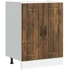 Image de vidaXL Meuble de Base de lavabo Lucca chêne fumé Bois d'ingénierie, Meuble Bas de Cuisine, Meuble Bas à tiroir de Cuisine, Meuble Bas de Cuisine avec Porte