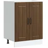 Image de vidaXL Meuble de Base de lavabo Lucca chêne Marron Bois d'ingénierie, Meuble Bas de Cuisine, Meuble Bas à tiroir de Cuisine, Meuble Bas de Cuisine avec Porte