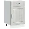 Image de vidaXL Armoire de Cuisine Lucca Gris béton Bois ingénierie, Meuble d'évier, Meuble de Cuisine avec tiroir, Meuble de Cuisine à tiroir