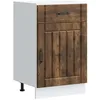 Image de vidaXL Armoire de Cuisine Lucca chêne fumé Bois ingénierie, Meuble d'évier, Meuble de Cuisine avec tiroir, Meuble de Cuisine à tiroir