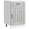 Image de vidaXL Armoire de Cuisine Lucca Sonoma Gris Bois ingénierie, Meuble d'évier, Meuble de Cuisine avec tiroir, Meuble de Cuisine à tiroir