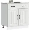 Image de vidaXL Armoire de cuisine Lucca blanc bois d'ingénierie