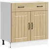 Image de vidaXL Armoire de Cuisine Lucca chêne Sonoma Bois ingénierie, Meuble d'évier, Meuble de Cuisine avec tiroir, Meuble de Cuisine à tiroir