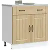 Image de vidaXL Armoire de cuisine Lucca chêne sonoma bois ingénierie