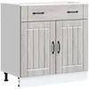 Image de vidaXL Armoire de Cuisine Lucca Sonoma Gris Bois ingénierie, Meuble d'évier, Meuble de Cuisine avec tiroir, Meuble de Cuisine à tiroir