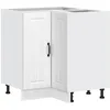 Image de vidaXL Armoire d'angle de Cuisine Lucca Blanc Bois d'ingénierie, Armoire d'angle, Meuble d'évier d'angle, Meuble d'angle