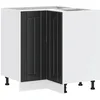 Image de vidaXL Armoire d'angle de Cuisine Lucca Noir Bois d'ingénierie, Armoire d'angle, Meuble d'évier d'angle, Meuble d'angle