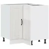 Image de vidaXL Armoire d'angle de Cuisine Lucca Blanc Brillant Bois ingénierie, Armoire d'angle, Meuble d'évier d'angle, Meuble d'angle