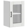 Image de vidaXL Armoire Murale de Cuisine avec Porte en Verre Lucca Blanc, Meuble Mural de Cuisine, armoires murales avec Portes, Armoire Murale de Cuisine avec Portes