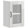 Image de vidaXL Armoire Murale Cuisine avec Porte en Verre Lucca Blanc Brillant, Meuble Mural de Cuisine, armoires murales avec Portes, Armoire Murale de Cuisine avec Portes