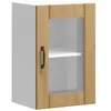 Image de vidaXL Armoire Murale de Cuisine Porte en Verre Lucca chêne Artisanal, Meuble Mural de Cuisine, armoires murales avec Portes, Armoire Murale de Cuisine avec Portes