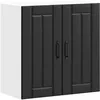 Image de vidaXL Armoire Murale de Cuisine Lucca Noir Bois d'ingénierie, Meuble Mural de Cuisine, Armoire pour Mur de Cuisine, Armoire Murale avec Portes
