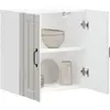 Image de vidaXL Armoire murale de cuisine Lucca blanc brillant bois ingénierie