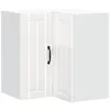 Image de vidaXL Armoire Murale d Angle de Cuisine Lucca Blanc Brillant