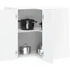 Image de vidaXL Armoire murale d'angle de cuisine Lucca blanc brillant