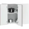 Image de vidaXL Armoire d'angle murale de cuisine Lucca chêne marron