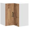 Image de vidaXL Armoire d'angle Murale de Cuisine Lucca Vieux Bois, Armoire Murale de Cuisine, Meuble d'angle Mural, Armoire de Cuisine d'angle supérieure