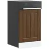 Image de vidaXL Panneau de lave-vaisselle Lucca chêne marron bois d'ingénierie
