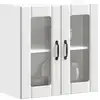 Image de vidaXL Armoire murale de cuisine avec porte en verre Lucca blanc