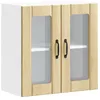 Image de vidaXL Armoire Murale de Cuisine avec Porte vitrée Lucca en chêne Sonoma