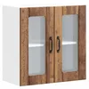 Image de vidaXL Armoire Murale de Cuisine avec Porte vitrée Lucca Bois d'ingénierie Ancien
