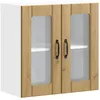 Image de vidaXL Armoire Murale de Cuisine avec Porte vitrée Lucca Chêne Artisanal Bois d'ingénierie