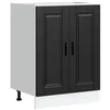 Image de vidaXL Armoire de Cuisine Porto Noir Bois d ingénierie