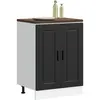 Image de vidaXL Armoire de cuisine Porto noir bois d'ingénierie
