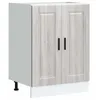 Image de vidaXL Armoire de Cuisine Porto Sonoma Gris Bois d'ingénierie, Meuble Bas d'évier, Meuble Bas de Cuisine avec Porte, Meuble Bas de Cuisine pour évier