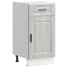 Image de vidaXL Armoire de Cuisine Porto Sonoma Gris Bois d'ingénierie, Meuble d'évier, Meuble de Cuisine avec tiroir, Meuble de Cuisine à tiroir