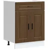 Image de vidaXL Armoire de Cuisine Porto chêne Marron Bois d'ingénierie, Meuble d'évier, Meuble de Cuisine avec tiroir, Meuble de Cuisine à tiroir
