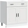 Image de vidaXL Armoire de Cuisine Porto Blanc Bois d'ingénierie