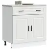 Image de vidaXL Armoire de cuisine Porto blanc bois d'ingénierie