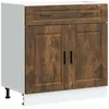 Image de vidaXL Armoire de Cuisine Porto chêne fumé Bois d'ingénierie