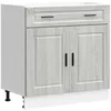 Image de vidaXL Armoire de Cuisine Porto Sonoma Gris Bois d'ingénierie