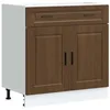 Image de vidaXL Armoire de Cuisine Porto chêne Marron Bois d'ingénierie